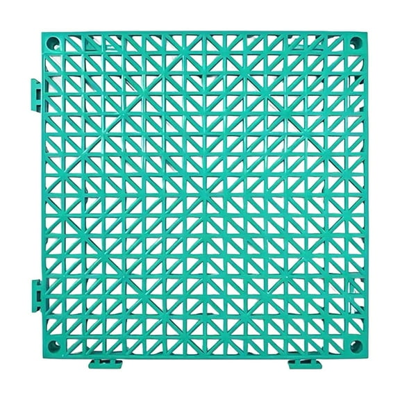 Interlocking Non Slip Bath Mat Modular Drainage Tiles Waterproof Flooring for Shower Pool Patio Gym Green