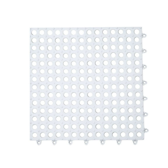Interlocking Non-Slip Bathroom Floor Mats | 30x30cm Plastic Tiles for Shower, Pool & Pet Areas | 9.4mm Thick Drainage Design | White, Gray, Blue, Red, Yellow, Green