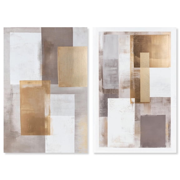 Interlocking Planes Set Canvas Print Abstract Boho Art Set by Art Remedy, Gallery Wrapped, 10 x 15