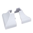 thumbnail image 1 of Interlocking Post Cover Skirt Shoe for 1X1 Inch Post with 3.5X3.5 Inches Base Mounting Plate - Fast Install on Feet of Porch, Stair Handrail, Railing, Fence (1-Pack, White), 1 of 9