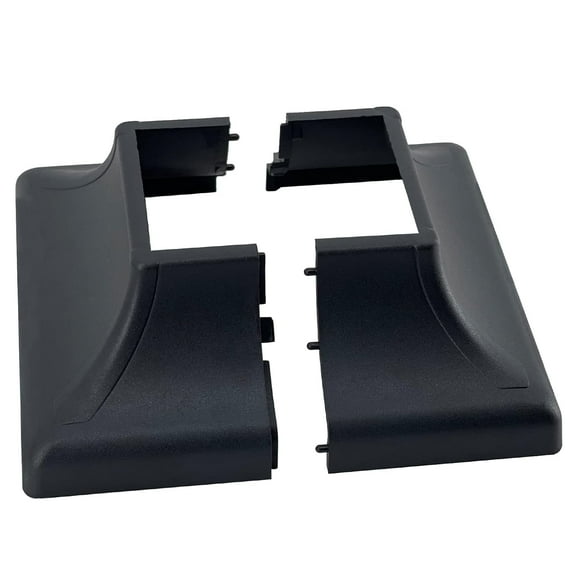 Interlocking Post Cover Skirt Shoe for 2X2 Inch Post with 4.5X4.5 Inches Base Mounting Plate - Fast Install on Feet of Porch, Stair Handrail, Railing, Fence (1-Pack, Black)