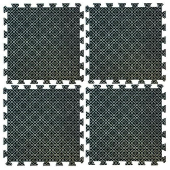 Interlocking Rubber Mat Set - 4 Piece