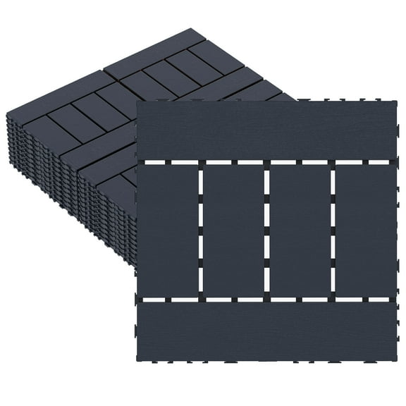 Interlocking Tile 44PCS, DIY Module Interlocking Decking Tiles, Plastic Interlocking Drainage Floor Tiles, Floor Tile Outdoor and Indoor for Porch, Poolside, Balcony, Backyard