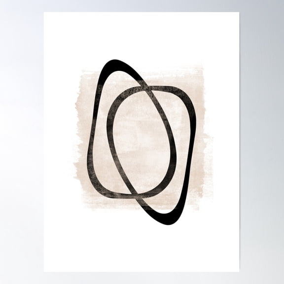 Interlocking Two Aa,Minimalist Line Abstract Poster Wall Art, Modern Wall Decor For Living Room Bedroom, 8x12 UNFRAMED