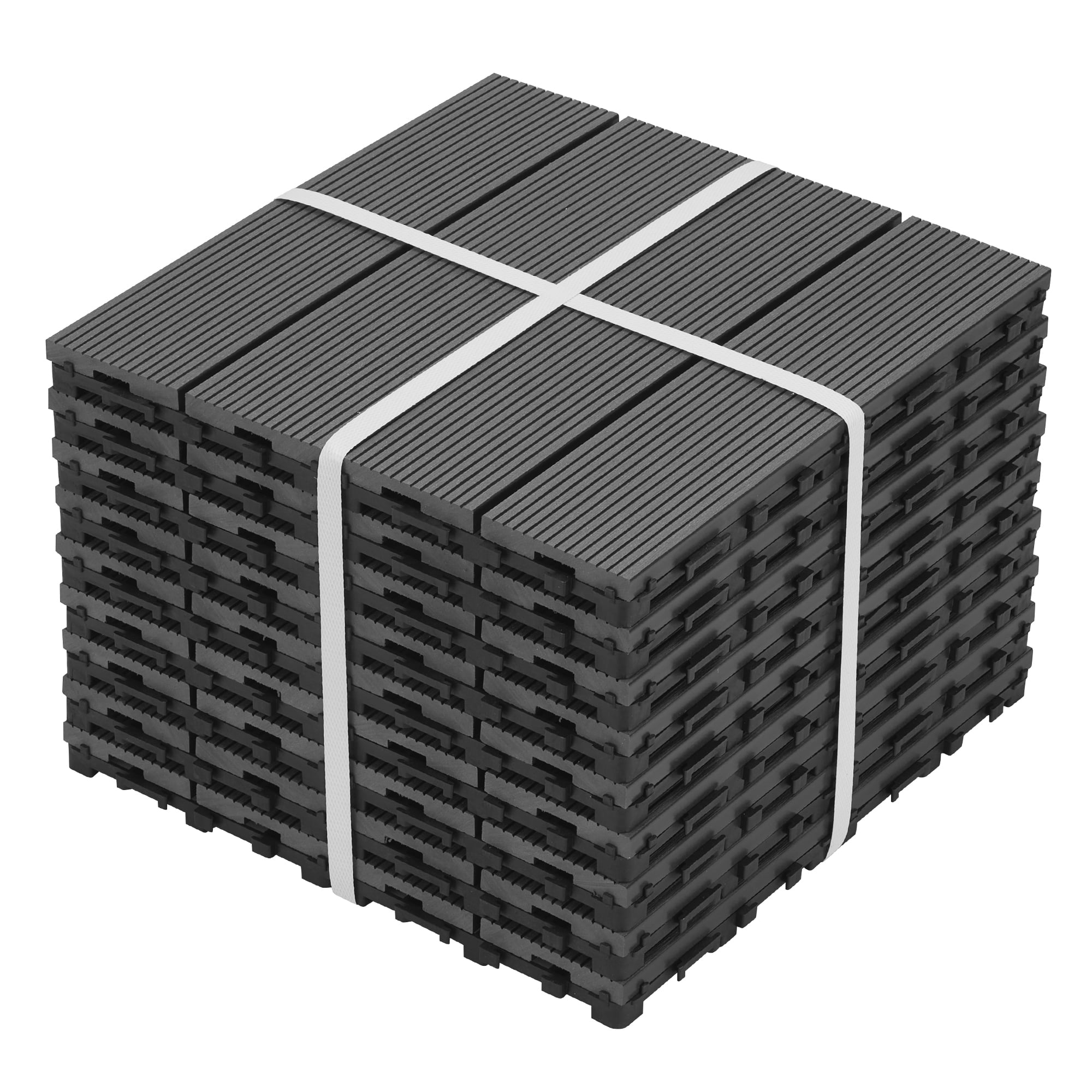 Interlocking WPC Deck Tiles, Waterproof Indoor & Outdoor Flooring for Patio, Balcony, Porch, Backyard, Bedroom