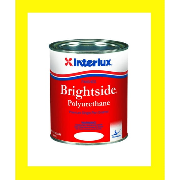 Interlux Brightside Polyurethane Topside Boat Paint Yellow 1 Quart