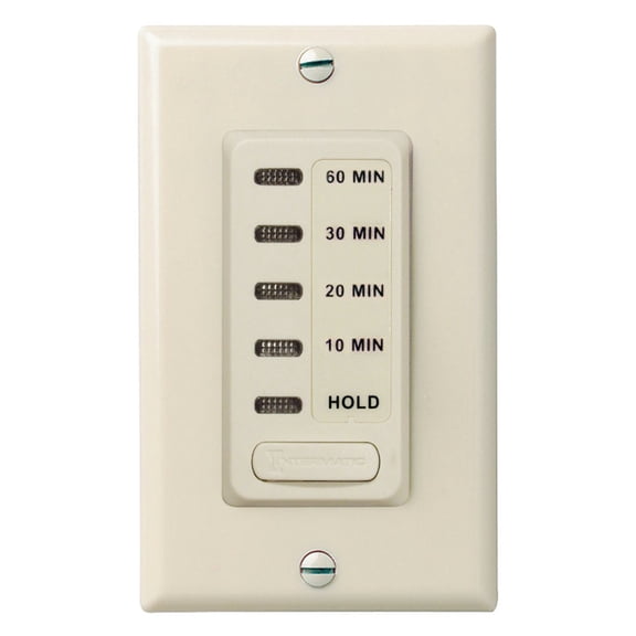 Intermatic 10058 - 10/20/30/60 Minute 120 volt Light Almond Electronic Auto-Off Timer with Hold (EI210LA)