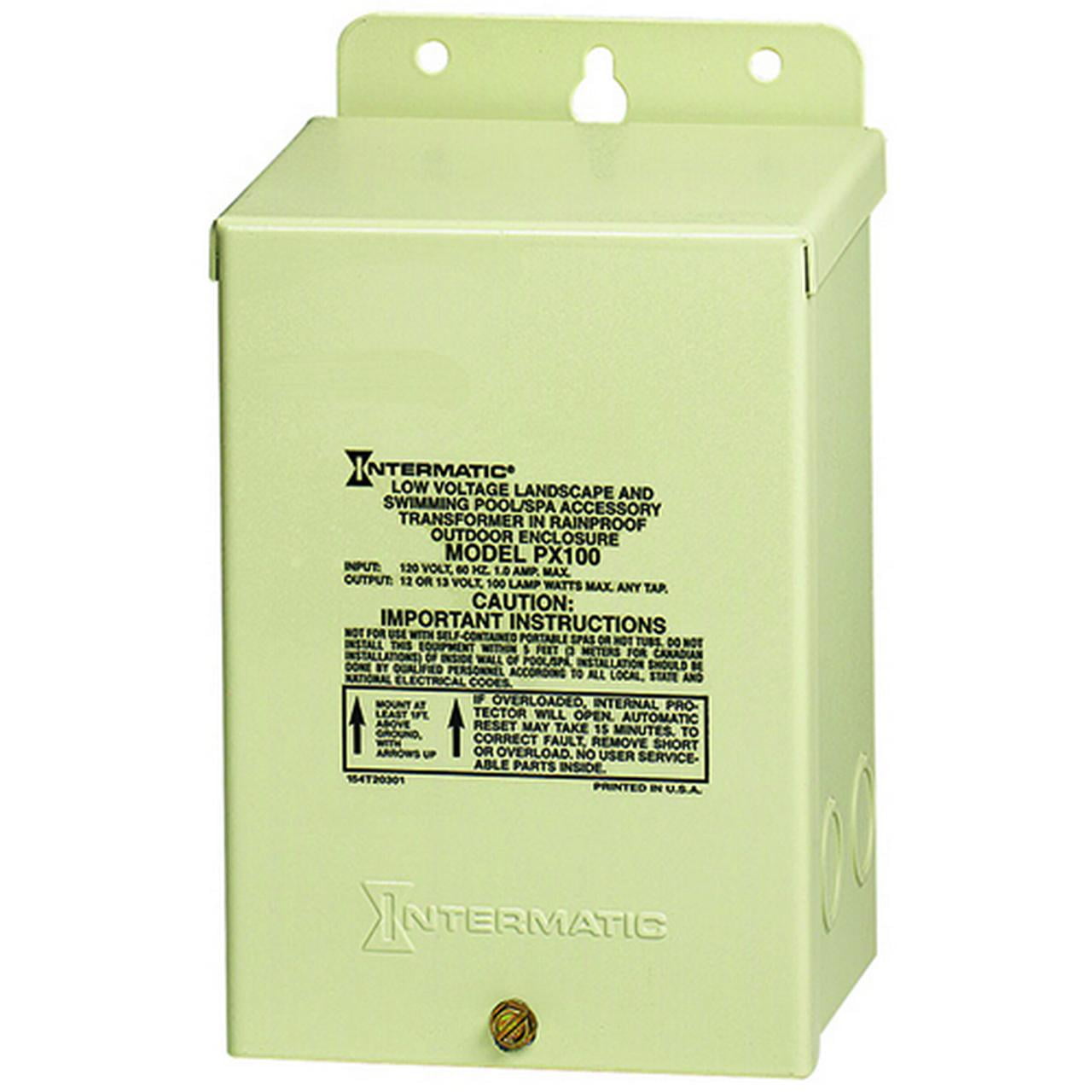 Intermatic 100W Pool &amp; Spa Safety Transformer | PX100 - Walmart.com