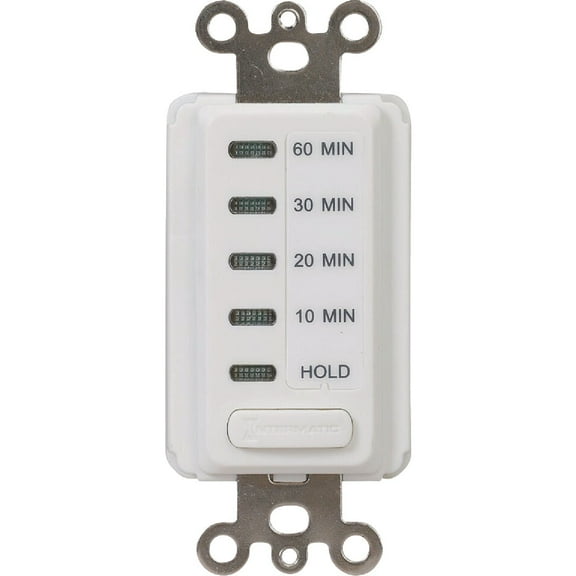 Intermatic Countdown Timer EC210WK - 10/20/30/60 Min, White, Indoor, 15A, 120V — Residential Use, Standard Application