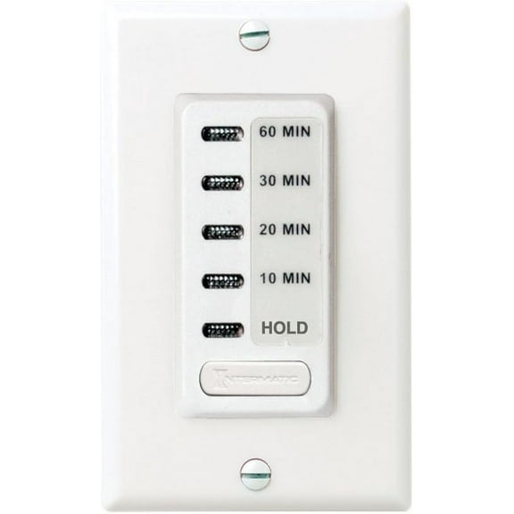 Intermatic EC210WK 10/20/30/60 Minute Countdown Timer, White