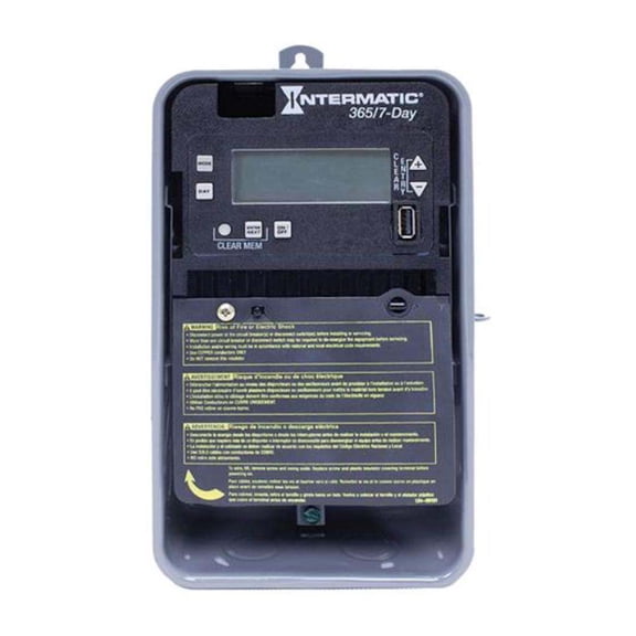 Intermatic ET2705CR Steel 7-Day 365-Day Basic Plus Electronic Timer Control Switch