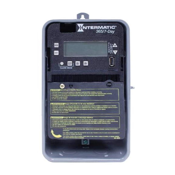 Intermatic ET2725CR Steel 7-Day 365-Day Basic Plus Electronic Timer Control Switch