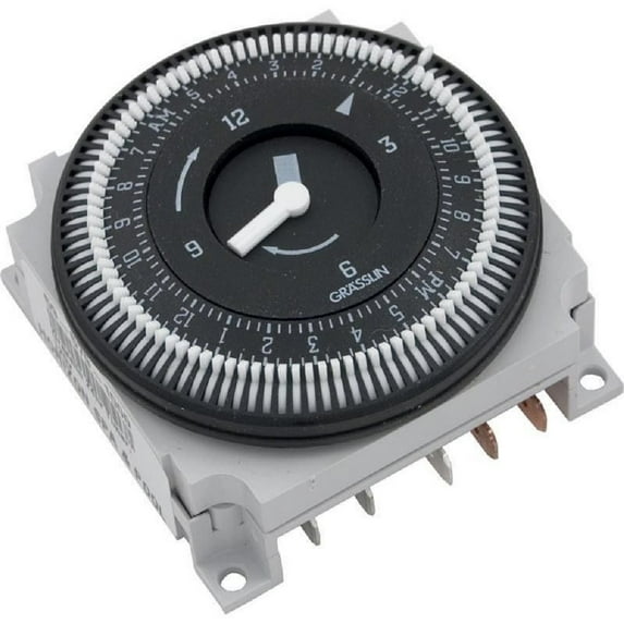 Grässlin FM1STUZ-120U 24-Hour 120V Mechanical Panel Mount Timer Module