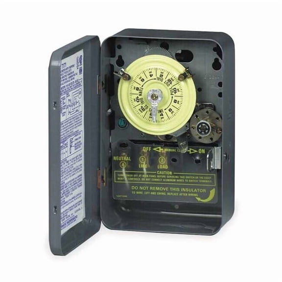 Intermatic Electromechanical Timer,24-Hr,DPST,40A T174R