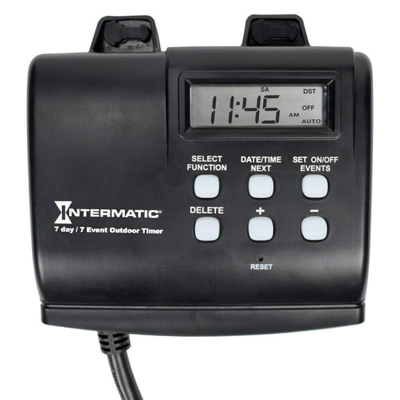 Intermatic HB880R Outdoor Timer with 7-Day Programming - Astronomic Self-Adjust Timer - Versatile Plug-in Design for Lights, Pumps, or Fans CA2