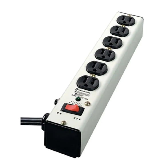 Intermatic IG112663 6 ft. 6-Outlet Surge Protector Strip Computer Grade, White