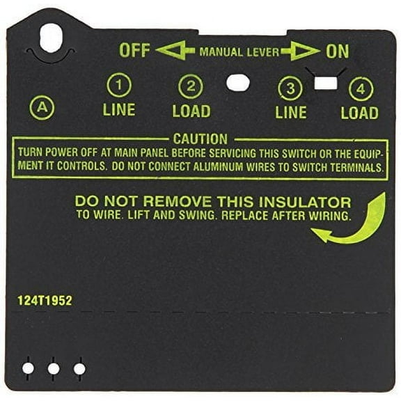Intermatic Insulator for Double-Pole Timer Switches, Item # 124T1952 for use in T100 Series Intermatic Timers T103, T104, T105, T173, T174, T175, T176, T185, WH40, Timer Controls Accessories