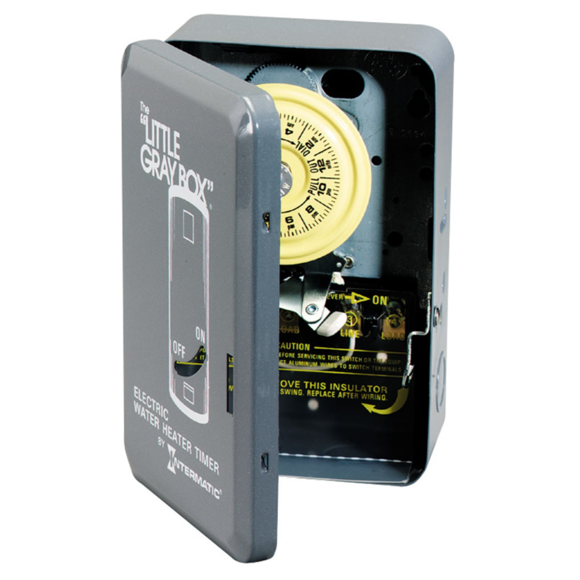 Intermatic Mechanical Water Heater Control Yellow Timer 250 Volt Gray