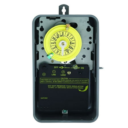 Intermatic Indoor and Outdoor Mechanical Timer Switch 120 V Gray