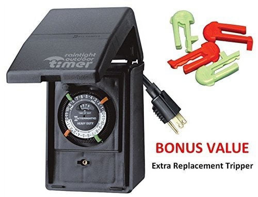 Intermatic P1121 Heavy Duty Outdoor Timer 15 Amp with Extra
