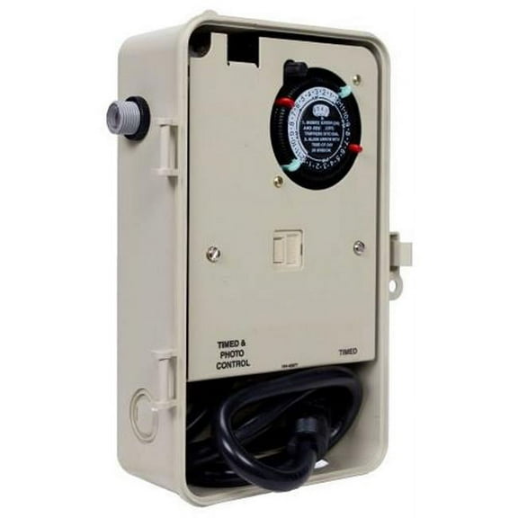 Intermatic Portable 24-Hour Two Circuit Above Ground Pool Timer with 120VAC Plug, GFCI and Photo Control P1251P