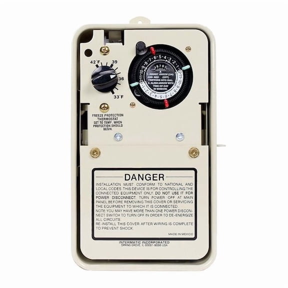 Intermatic PF1102T Timer Mechanism Installation Timer with Thermostat