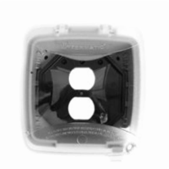 Intermatic Electrical Box Cover, 2 Gangs, UV Stabilized Polycarbonate WP5221C