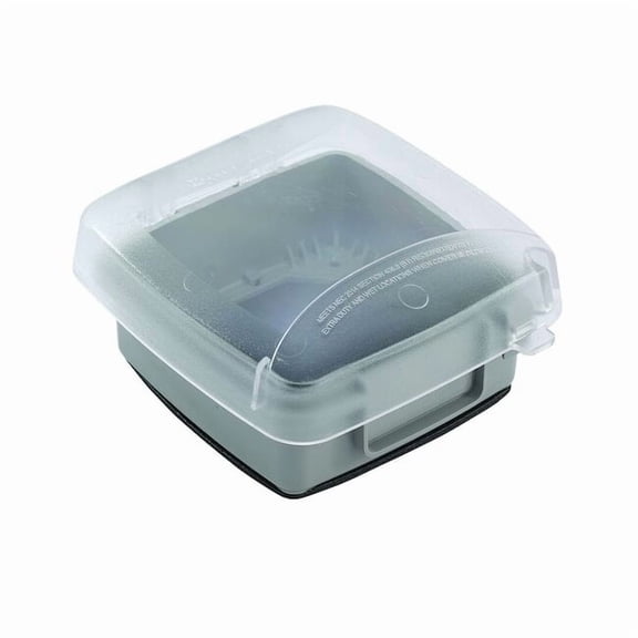Intermatic Electrical Box Cover, 2 Gangs, UV Stabilized Polycarbonate WP5225C