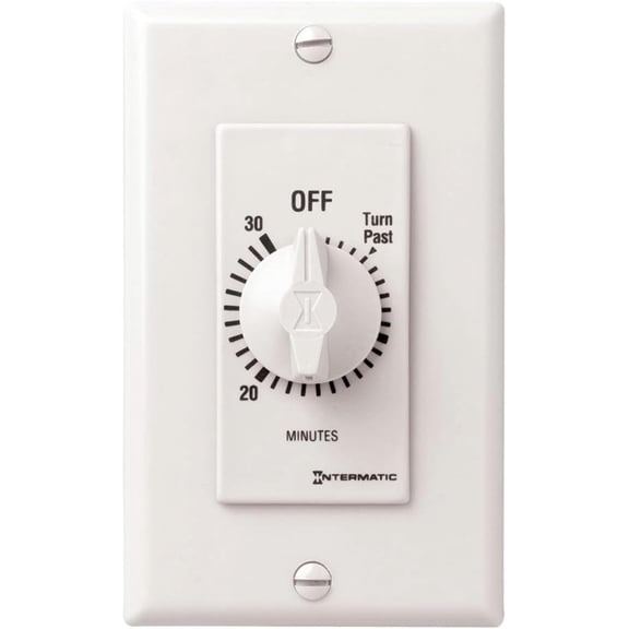 Intermatic SW30MWK 30 Minute White Spring Wound Timer for Lights and Appliances