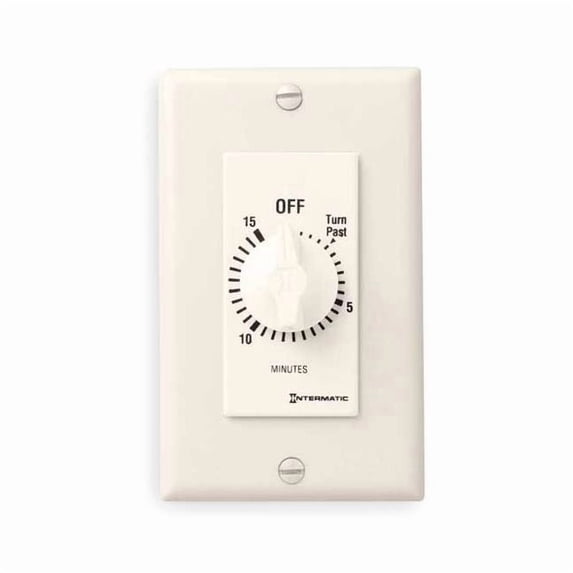 Intermatic Timer,Spring Wound,15 Min,DPST,Ivory FD415M