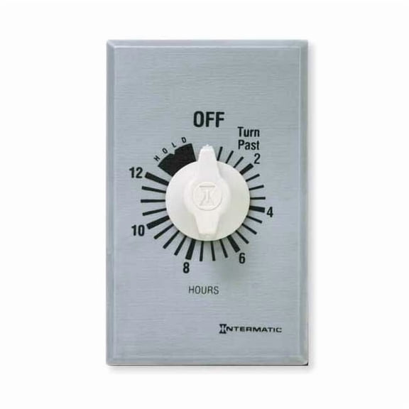 Intermatic Timer,Spring Wound,12 Hr,SPDT,Silver FF312HH