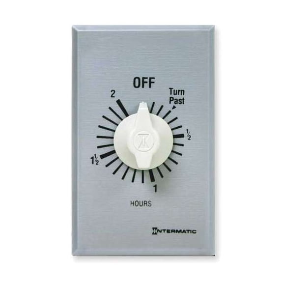 Intermatic Timer,Spring Wound,2 Hr,SPDT,Silver FF32H