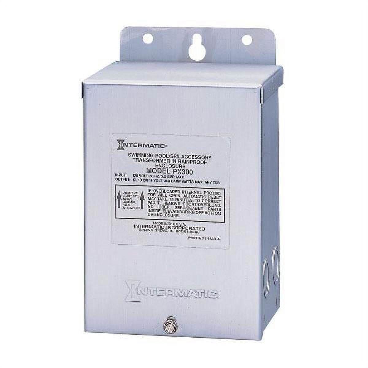 Stainless Steel Wall Mount Pool Light Transformer, 300VA