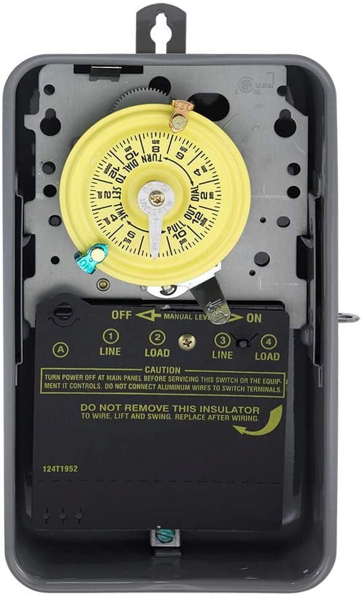 Intermatic T104R 208277Volt DPST 24 Hour Mechanical Time Switch with