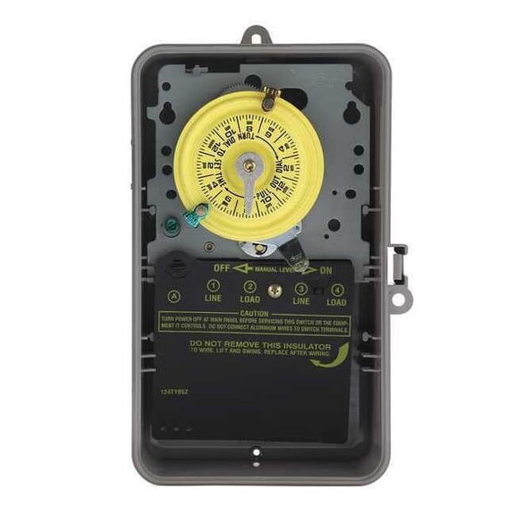 Intermatic Electromechanical Timer,24 Hour,Dpst T104P