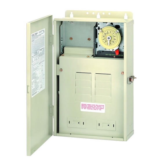 Intermatic T30004R Pool/Spa Control Panel - Ultimate Pool Management Hub for Accessories, Timers, and More - 100 Amp Load Center with T104M Mechanism & 8-Breaker Spaces
