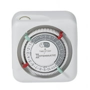 Intermatic Indoor 125V White Timer with Removable Trippers