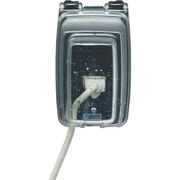 WEATHER PROOF RECEPTACLE COVER SINGLE GANG, 3-1/8" DEEP per 2 Each