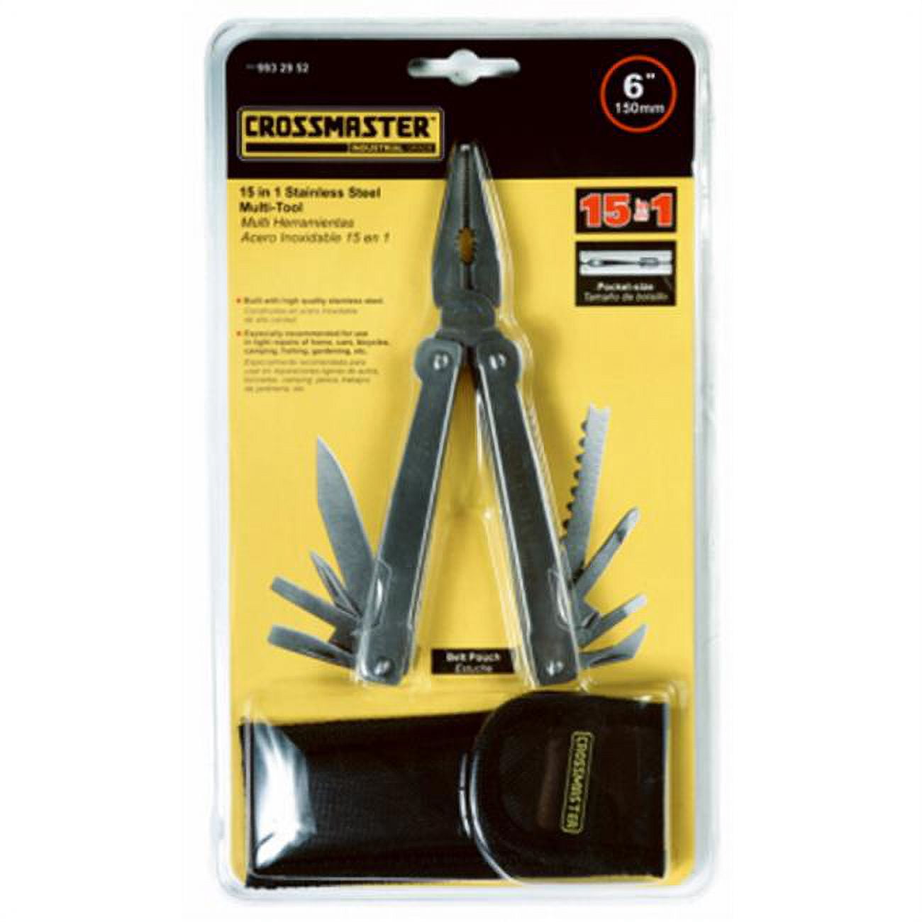 Intermax Tools 248357 15 In 1 Stainless Steel MultiTool Pouch