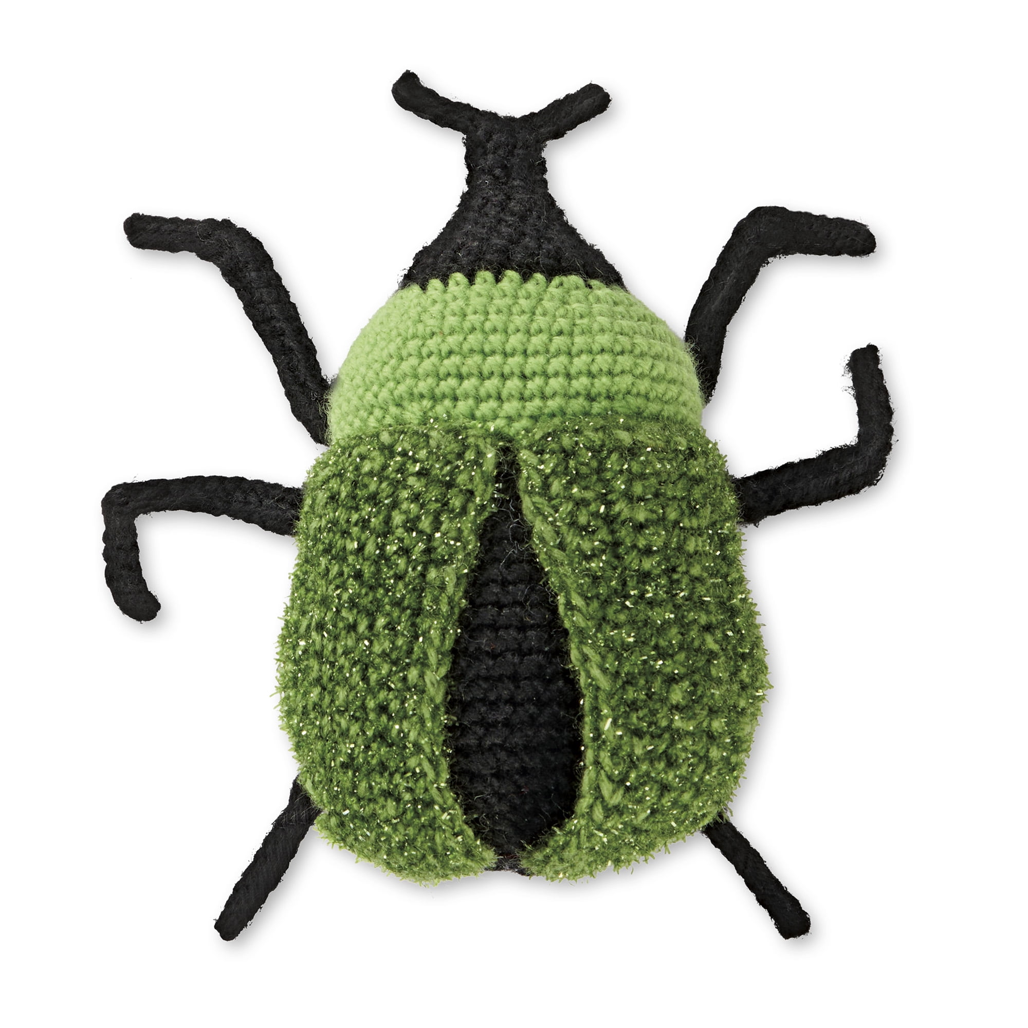 Intermediate Beetle Amigurumi Crochet Kit by Loops & Threads – DIY Stuffed Animal Craft Set with Yarn - Wire - Fiberfill - Hook & Instructions - Intermediate Skill Level - Makes 7.9" Plush - 6 Pack
