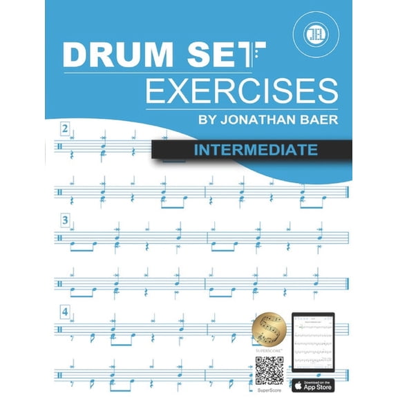 Intermediate Drum Set Exercises (Paperback)