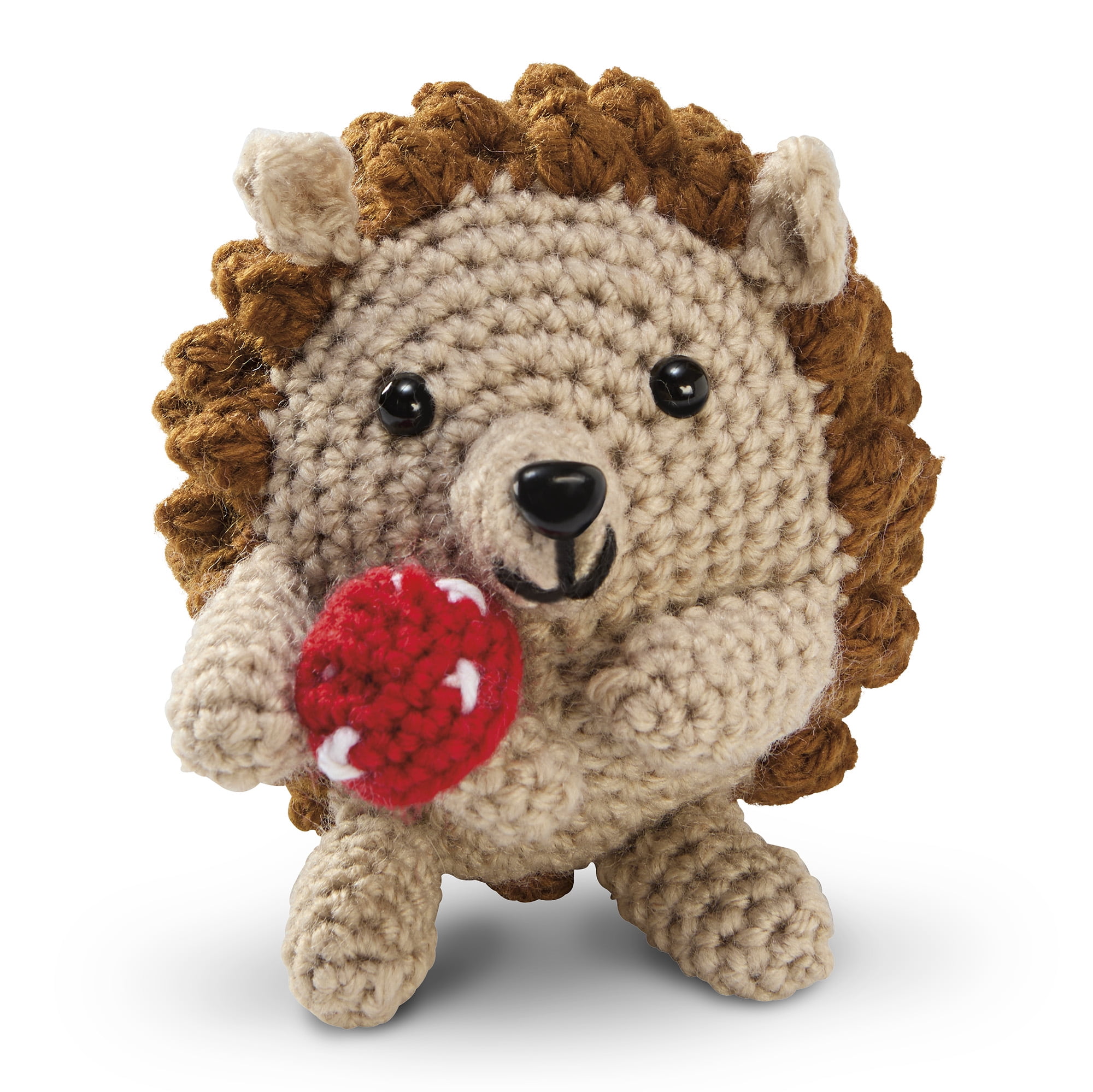 Intermediate Hedgehog Amigurumi Crochet Kit by Loops & Threads – DIY Stuffed Animal Craft Set with Yarn - Fiberfill - Hook & Instructions - Intermediate Skill Level - Makes 4.25" Plush - 6 Pack
