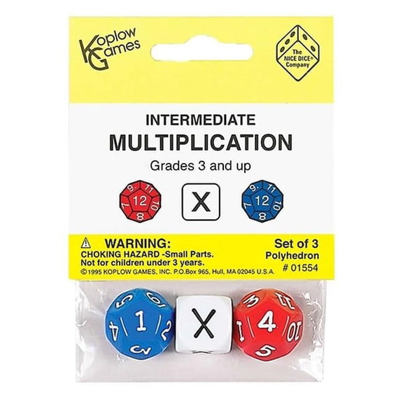 Intermediate Multiplication Dice - Pack of 12