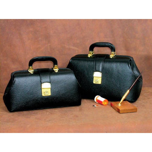 Intern/Student Boston Bag 14 Black Leather