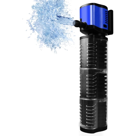 Internal Aquarium Filter for 75-200 Gallons Tank, Removable, Submersible Fish Tank Filter, 400GPH Pump for Large Fish Tanks, Turtle Tanks, Deodorization Decontamination Filter System