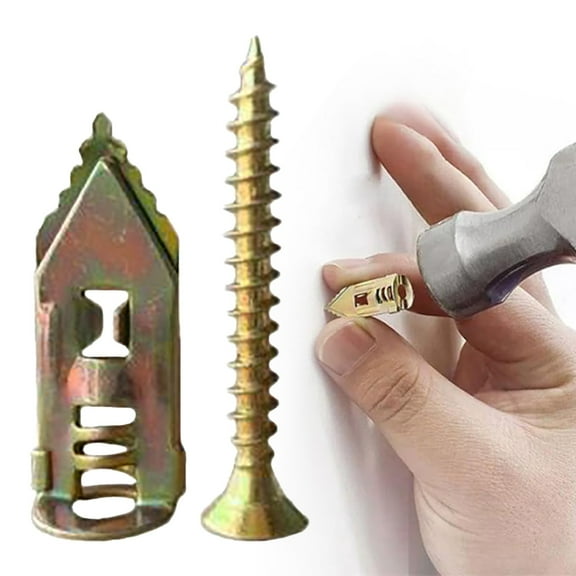 GBAYXJ Metal Expansion For Drywall Drywall Self Drilling Screws Kit Serrated Wall Anchoring Expansion Screws Drywall And Door Hinge Repair Tool