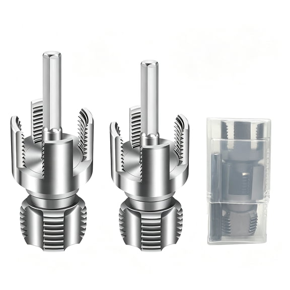 Internal & External Pipe Threading Tool, PVC Pipe Threader, Pipe Threading Tool, 1/2'' 3/4'' Dies Electric Drill Compatible for Home Repair (2PCS) (1/2+3/4)