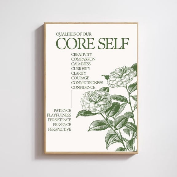 Internal Family Systems (IFS) Self-Leadership Poster, Unframed Paper Poster 8x10in