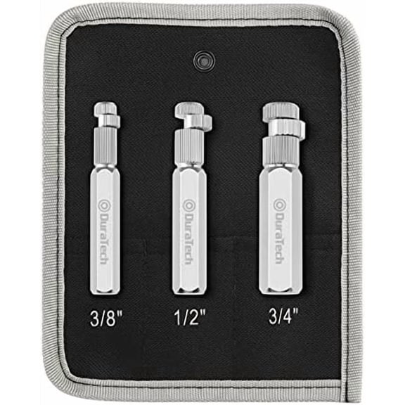 Internal Pipe Wrench Set, Pipe Nipple Extractor Set, 3-Piece, 3/8",1/2" and 3/4" Pipe Capacities, Organizer Pouch Included