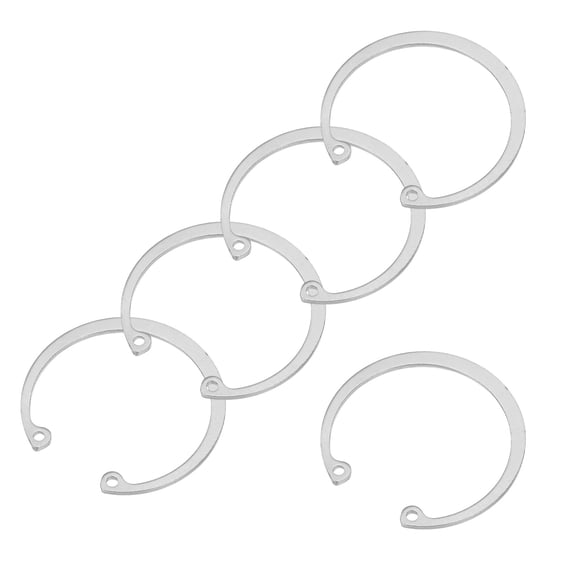Internal Retaining Rings, E-Clip Snap Ring Stainless Steel Internal Circlip for Automobile Valve Equipment Bearings 50 5
